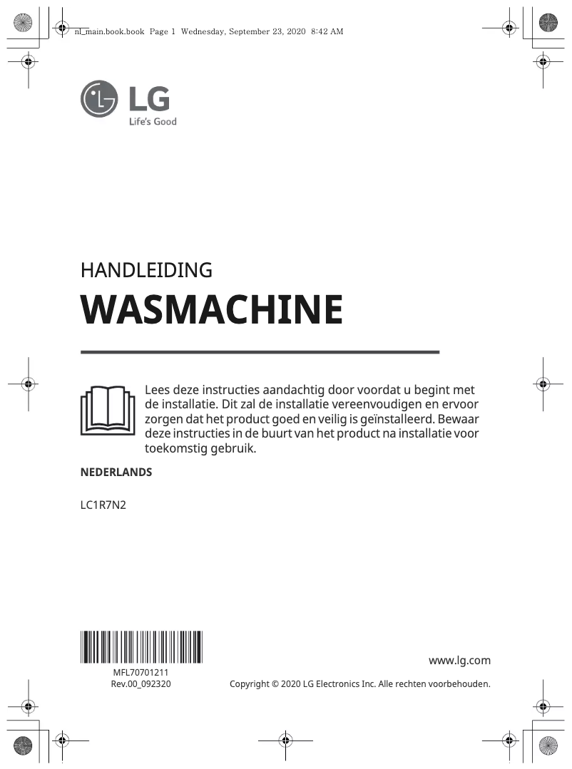 Page 1 of the manual User Manual LG LC1R7N2