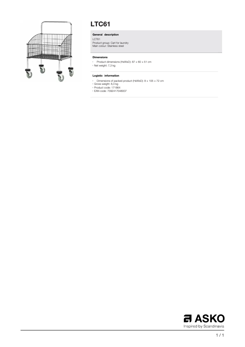 First page image of the manual for LCT61