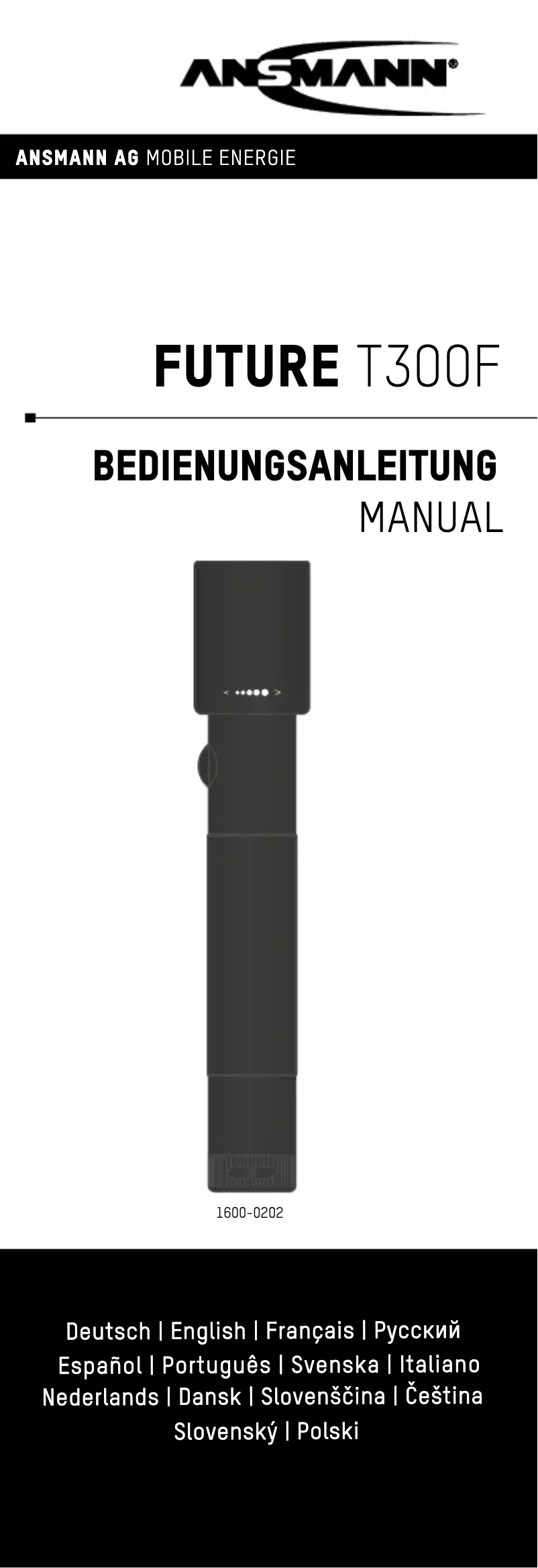 First page image of the manual for Future T300F