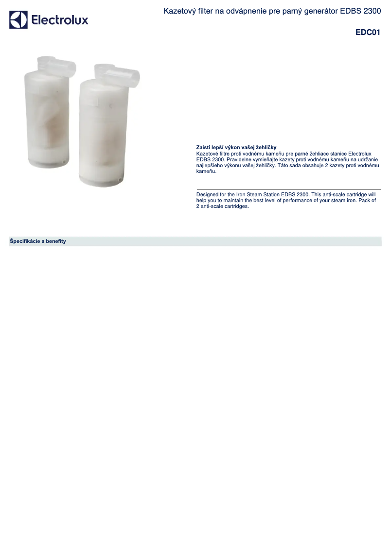 First page image of the manual for EDC01