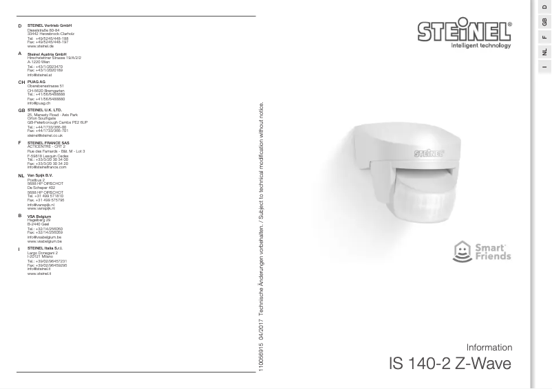 Image de la première page du manuel de l'appareil IS 140-2