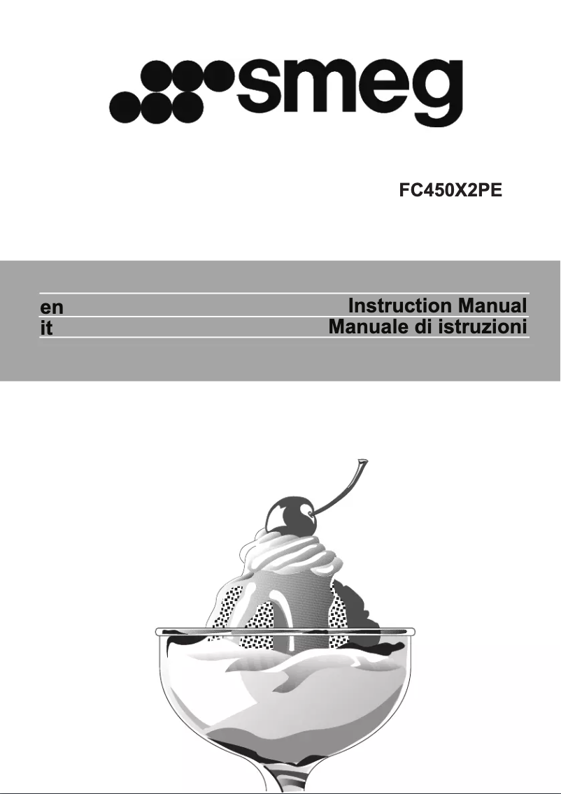 Page 1 of the manual Instruction Manual Smeg FC450X2PE