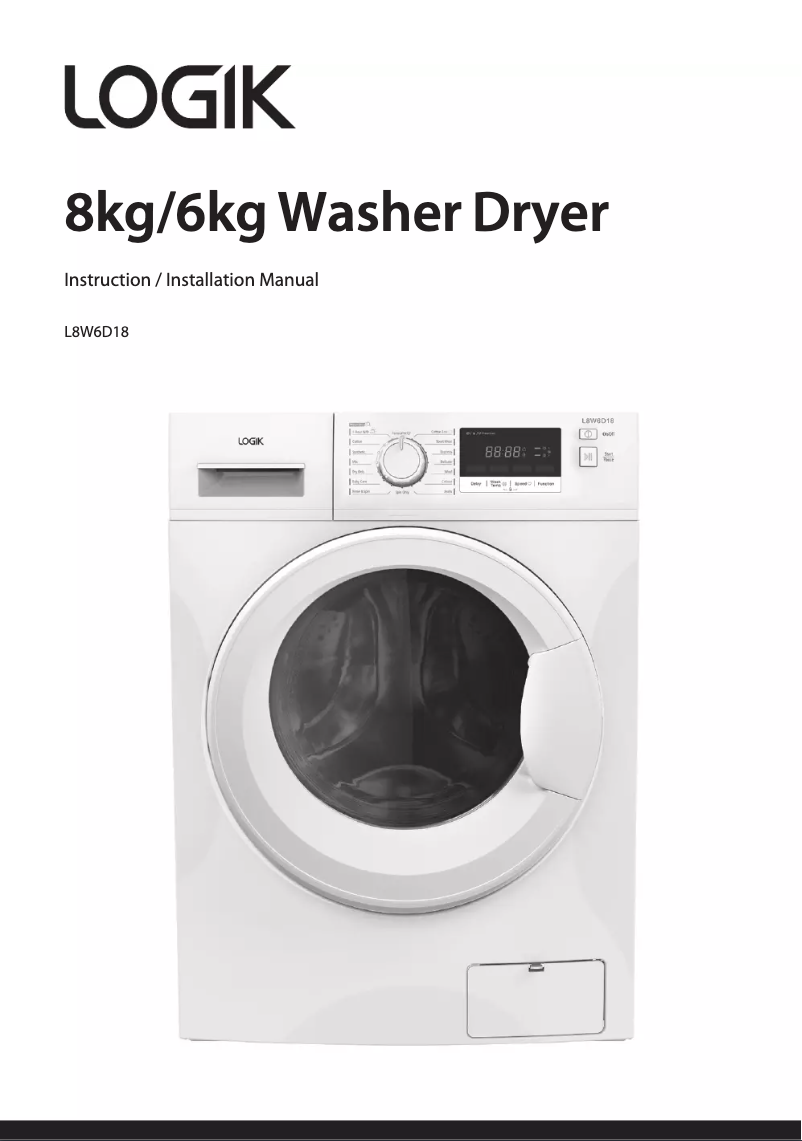 Page 1 of the manual User Manual Logik L8W6D18