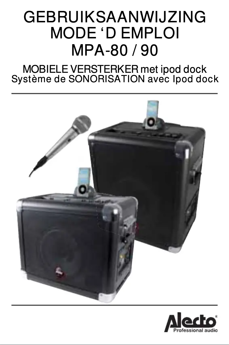 Page 1 of the manual User Manual Alecto MPA-80