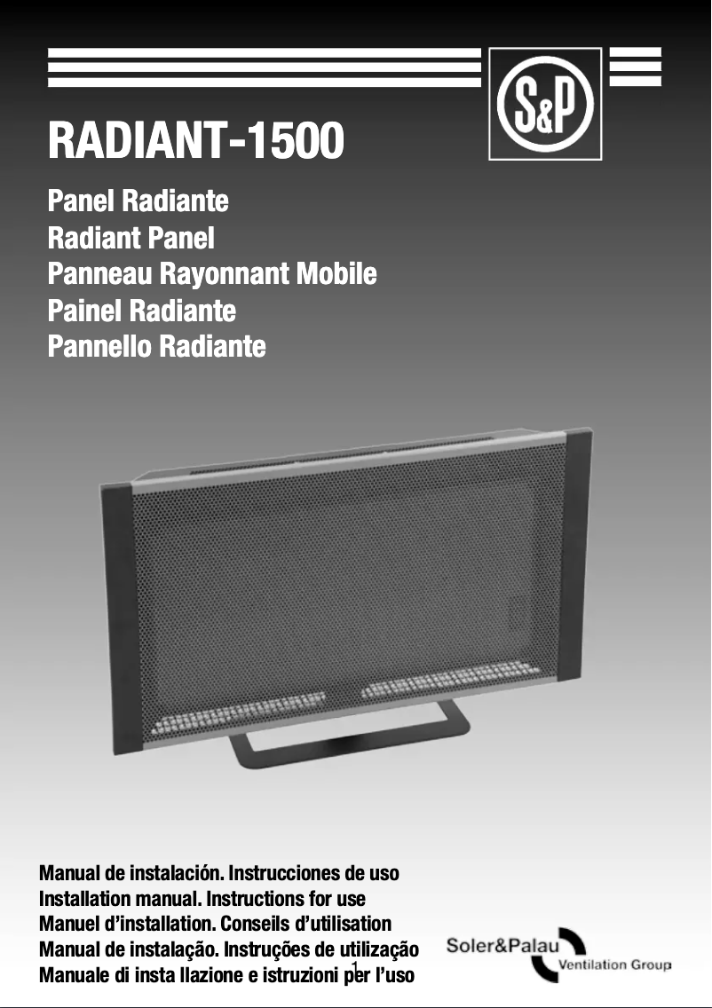 First page image of the manual for RADIANT-1500