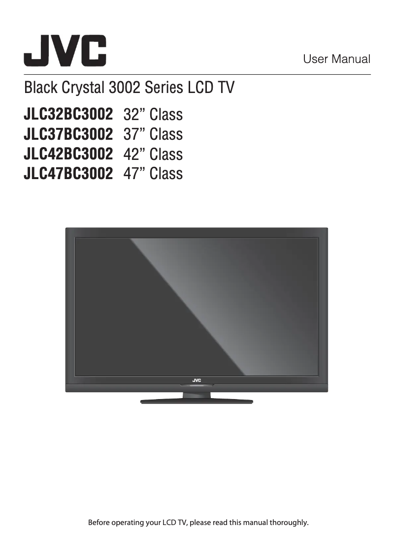 Page 1 of the manual User Manual JVC JLC32BC3002