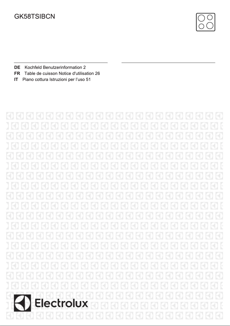 First page image of the manual for GK58TSIBCN