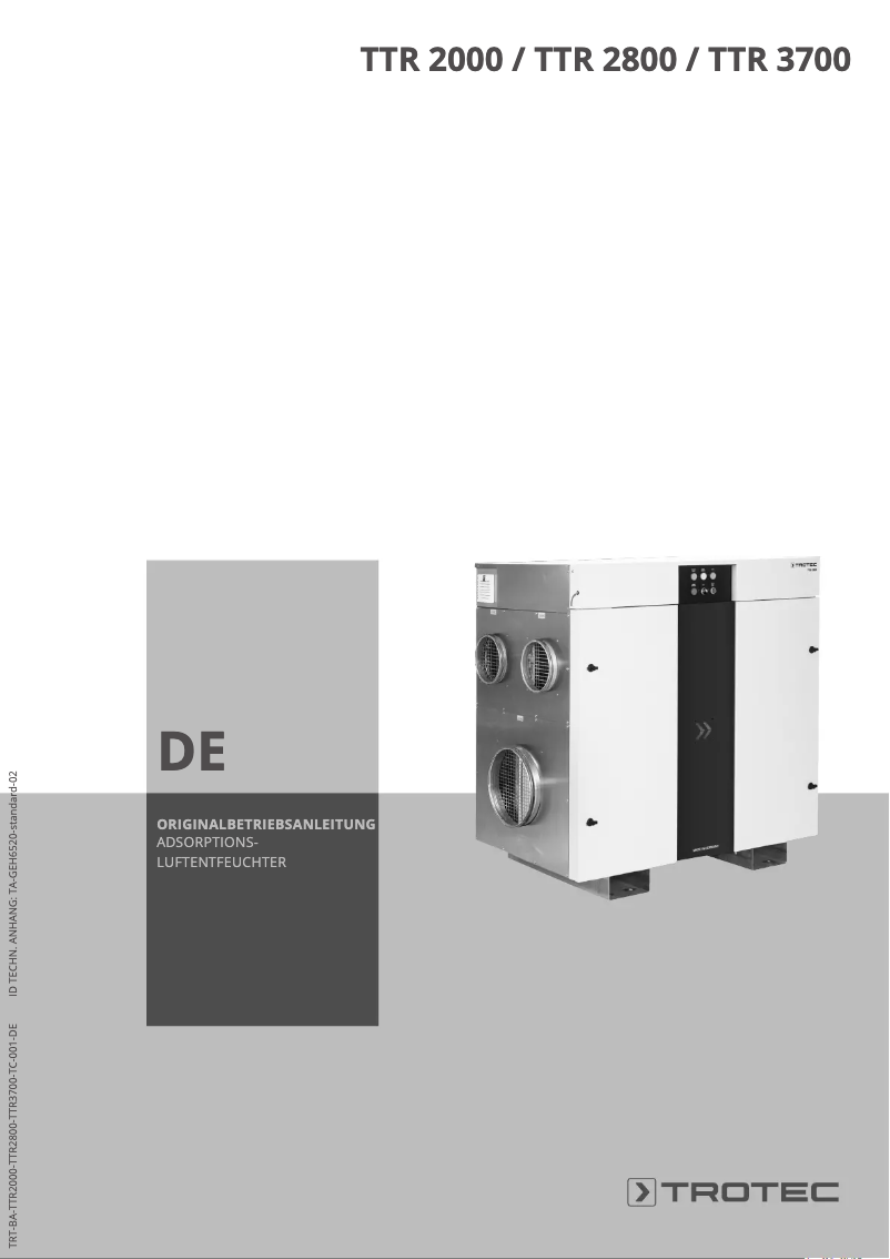Page 1 of the manual User Manual Trotec TTR 2800