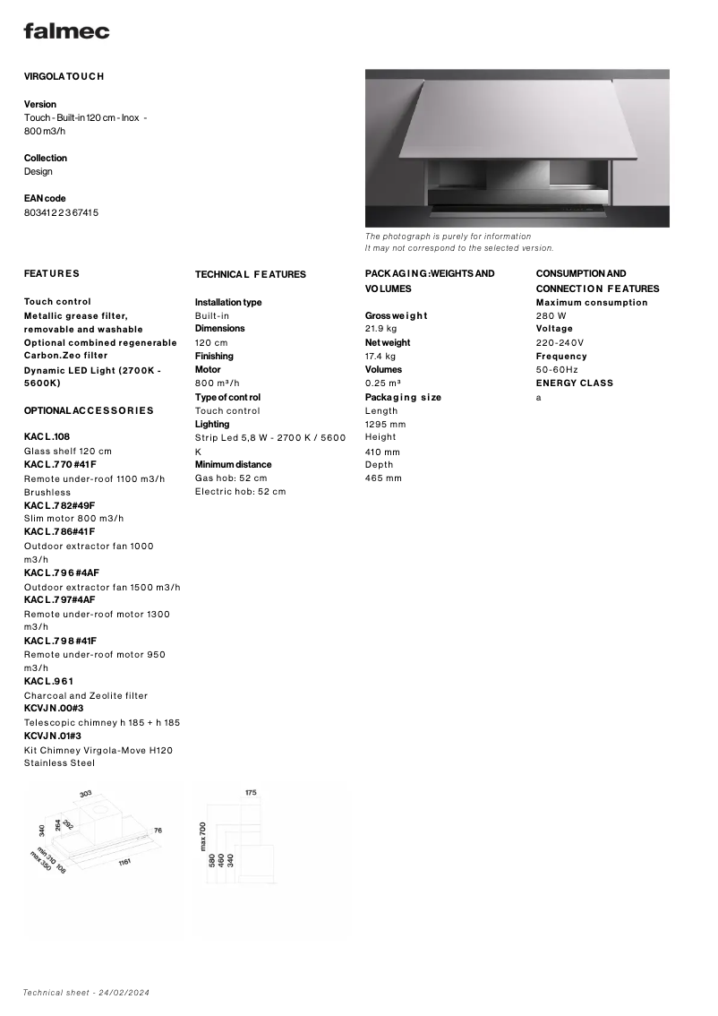 First page image of the manual for Virgola Touch