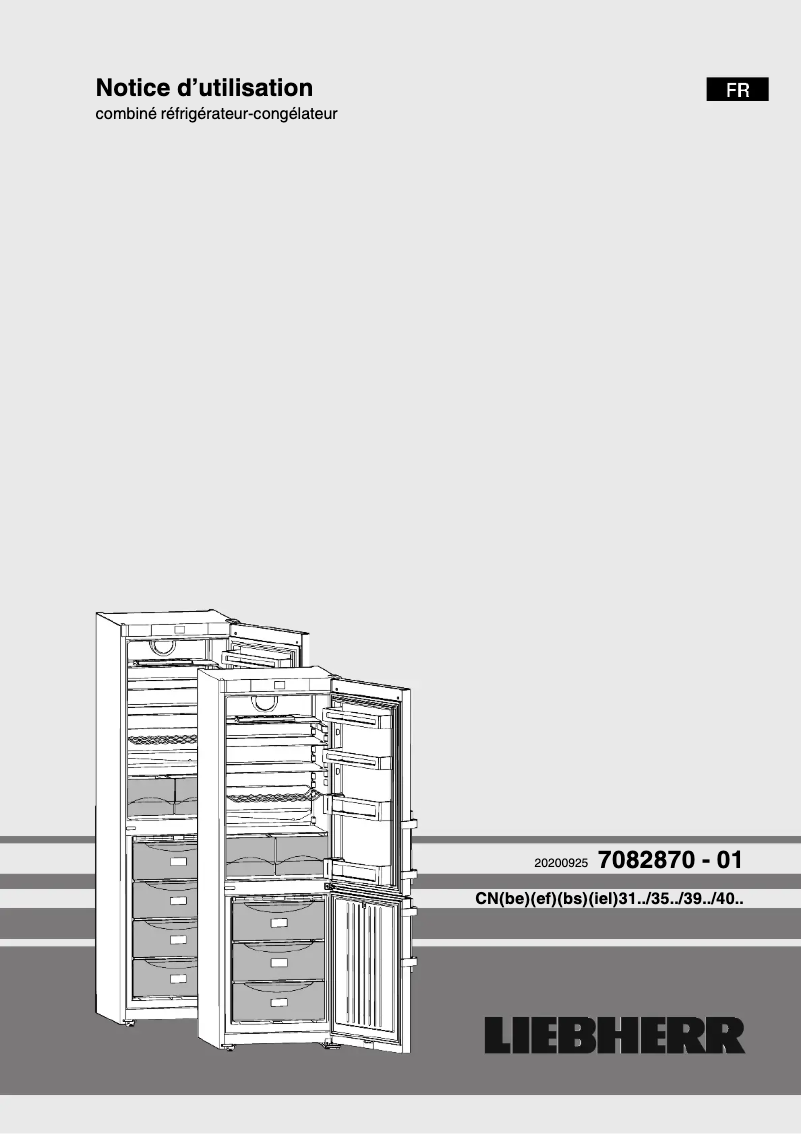 Page 1 of the manual User Manual Liebherr CN 3915-21