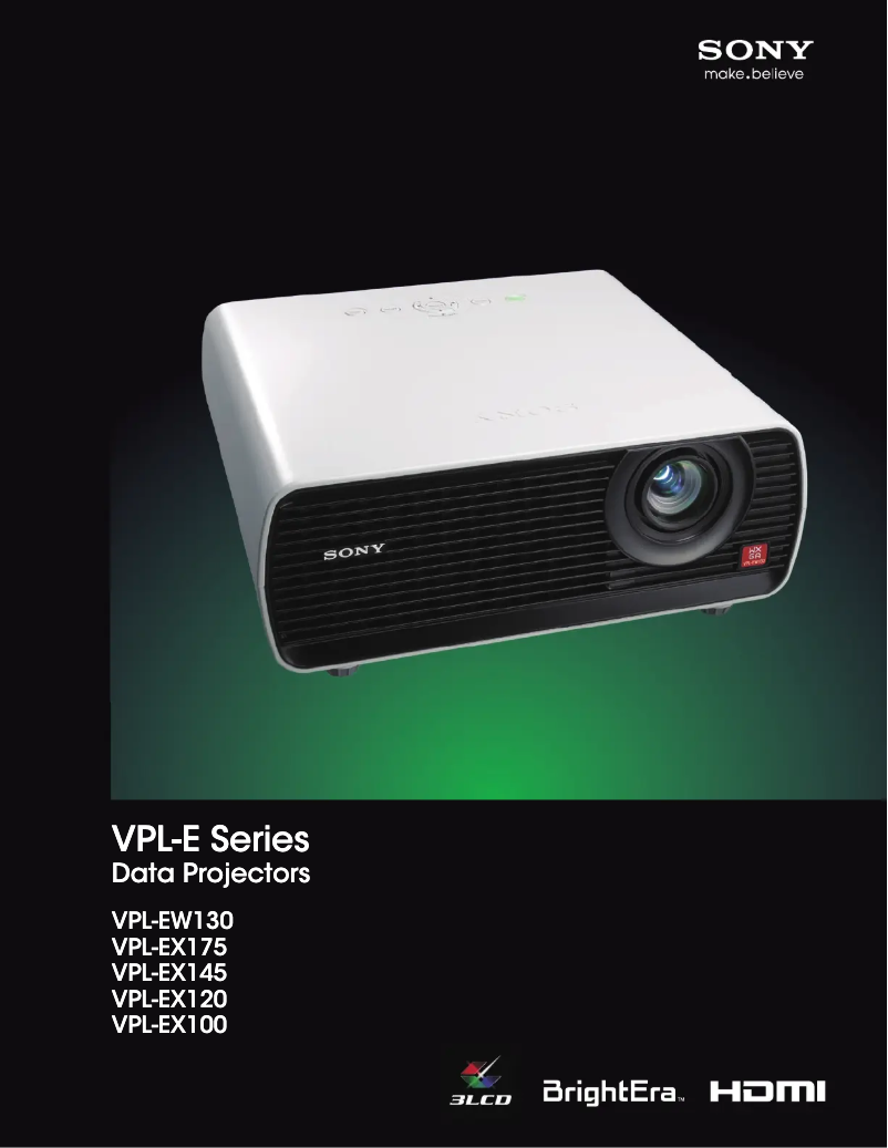 First page image of the manual for VPL-EX145