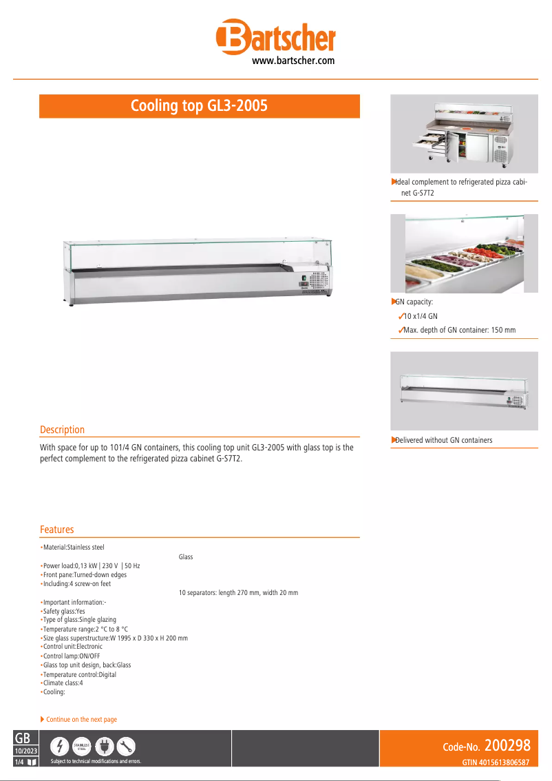 First page image of the manual for GL3-2005