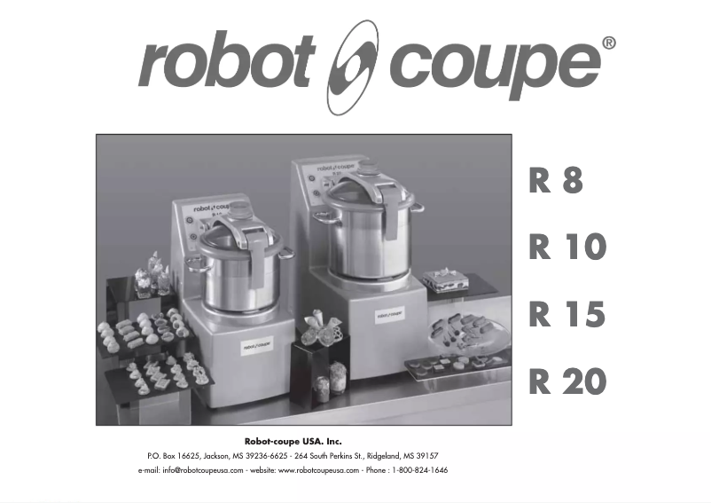 Page 1 of the manual User Manual Robot Coupe R 15