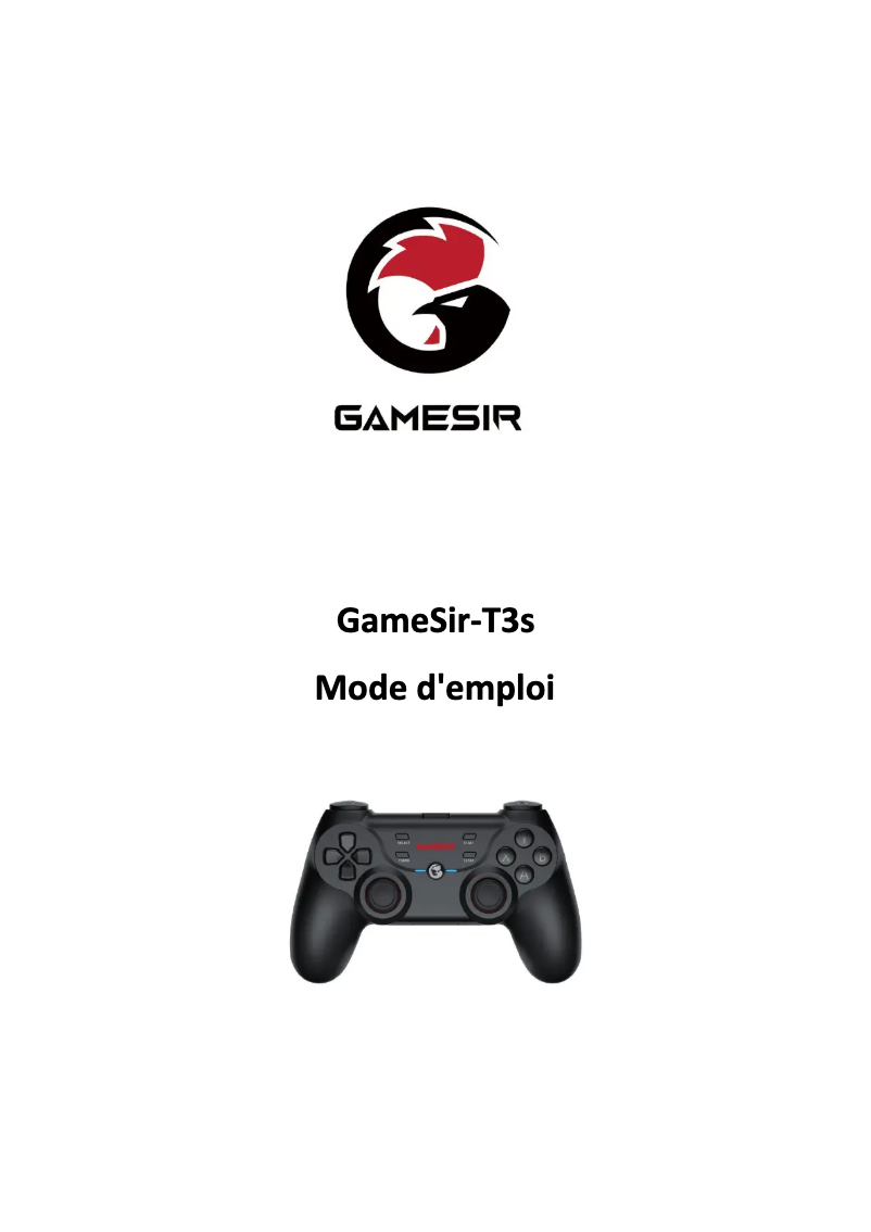 Page 1 of the manual User Manual Gamesir T3s