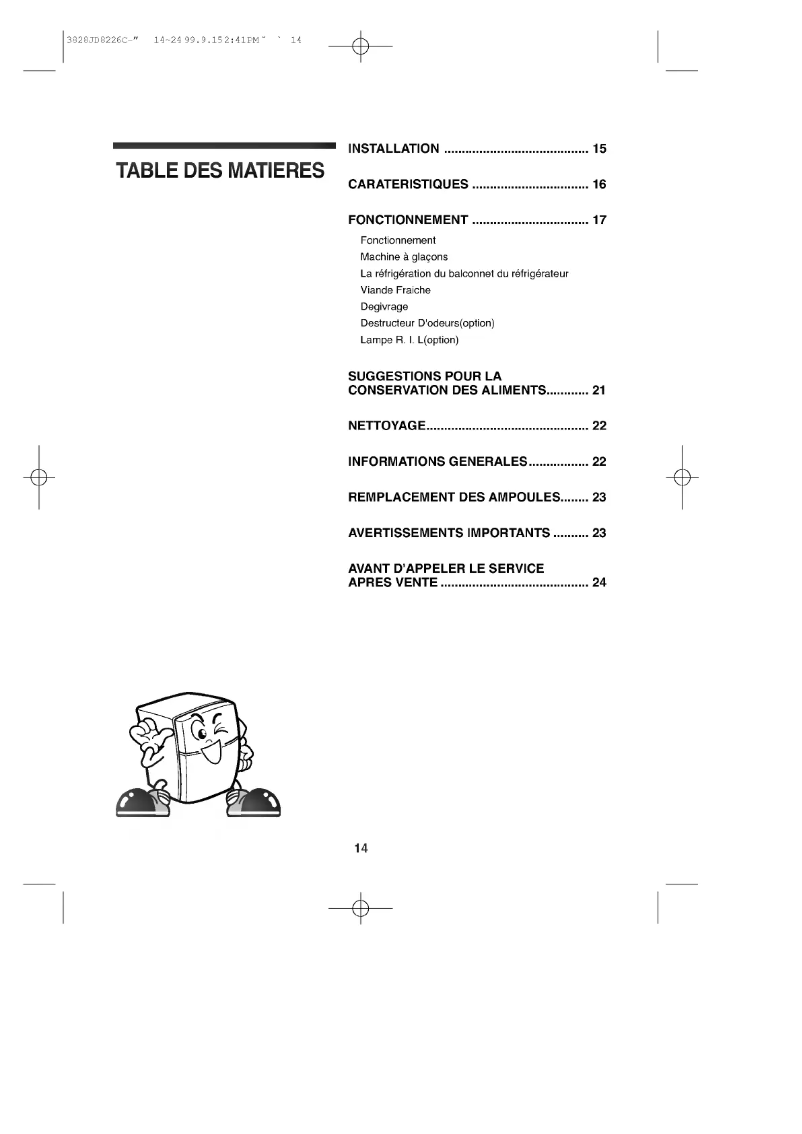 Page 1 of the manual User Manual LG GR-T502X