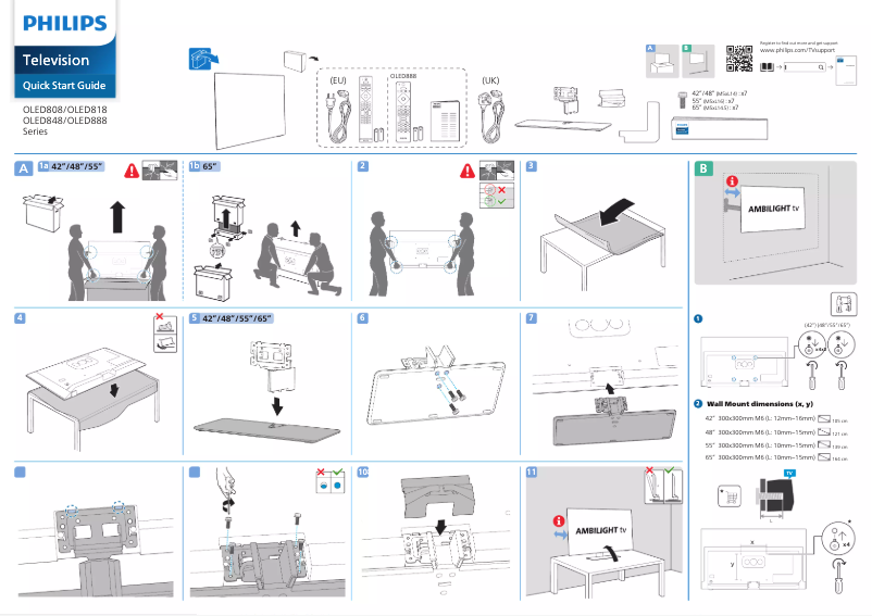 First page image of the manual for 65OLED818