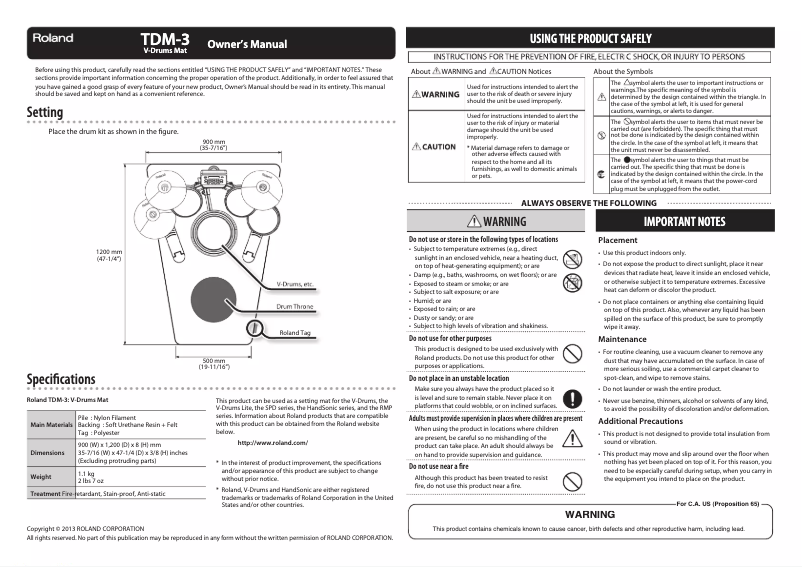 First page image of the manual for TDM-3