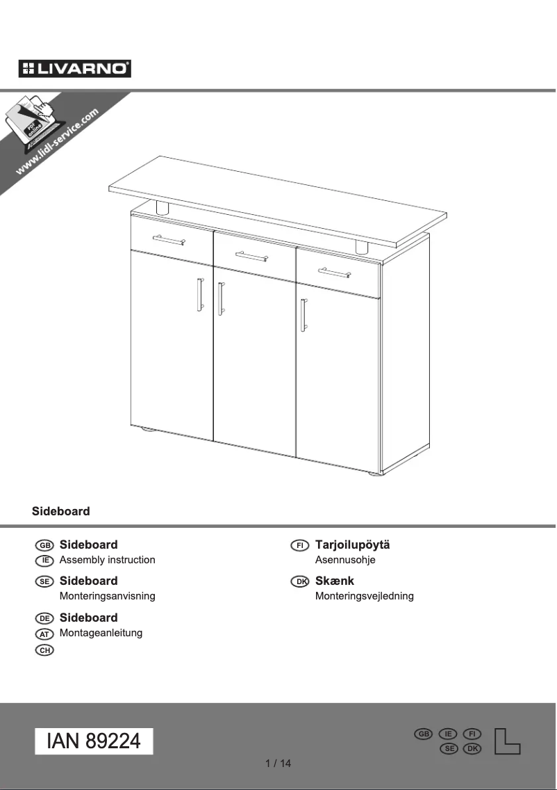 Page 1 of the manual User Manual Livarno Lux IAN 89224