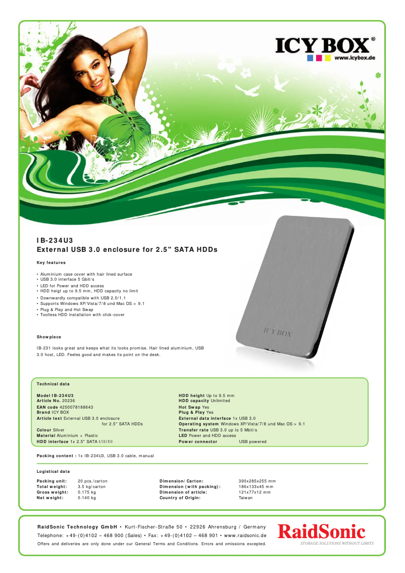 First page image of the manual for IB-234U3