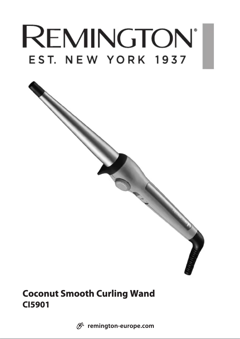 Page 1 of the manual User Manual Remington Coconut Smooth CI5901