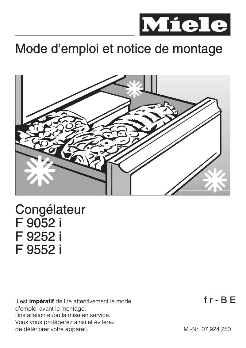 Page 1 of the manual User Manual Miele F 9552 i