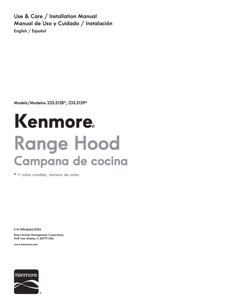 Page 1 of the manual User Manual Kenmore 51282