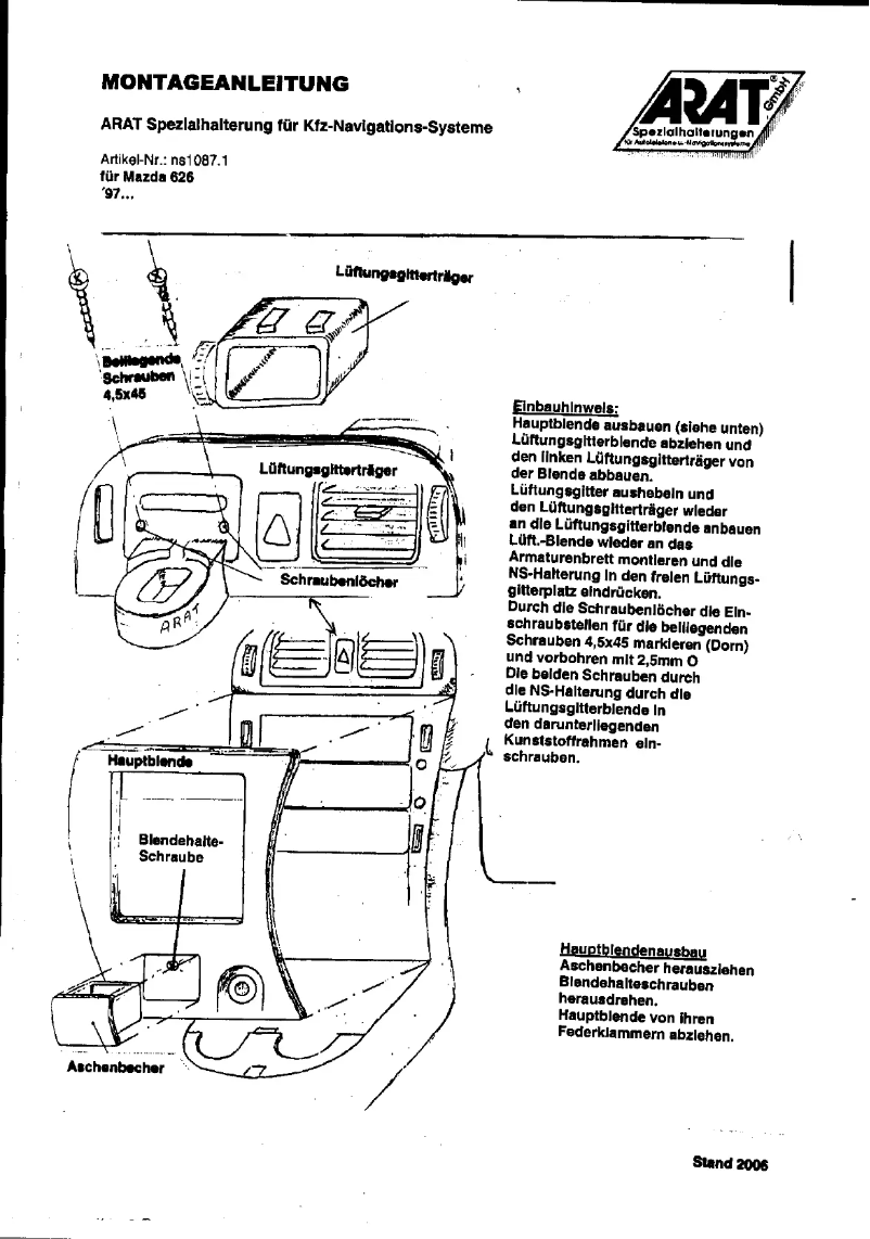 First page image of the manual for NS1087.1