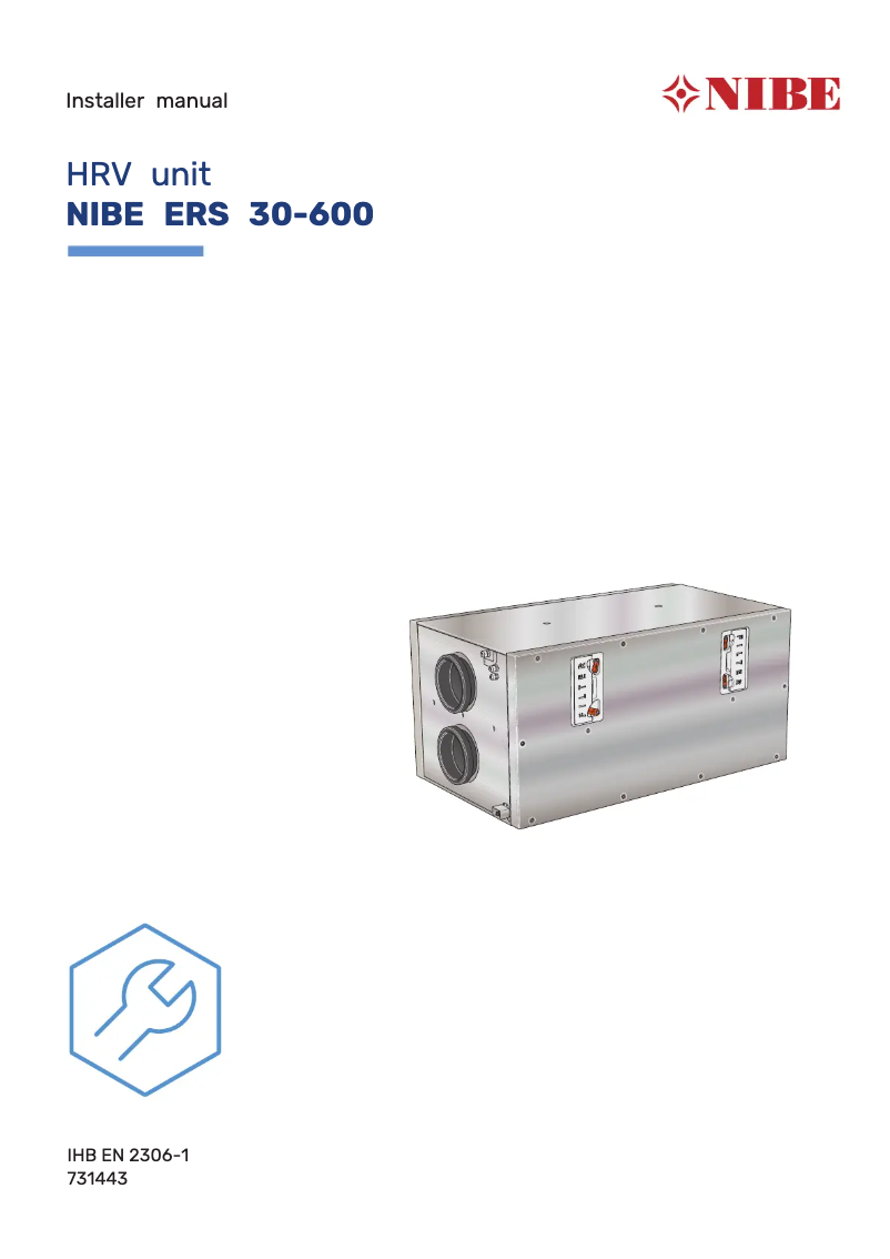 Image de la première page du manuel de l'appareil ERS 30-600