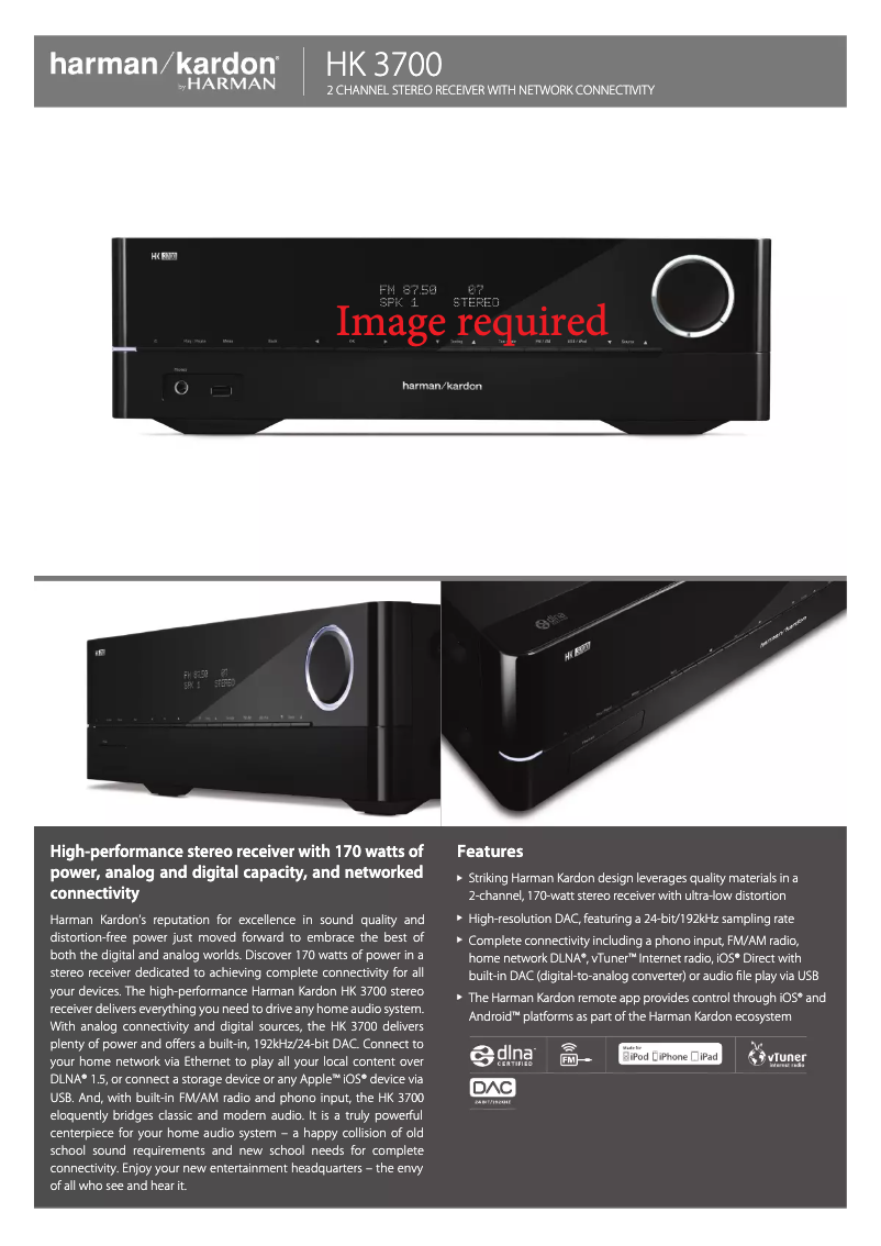 Image de la première page du manuel de l'appareil HK 3700