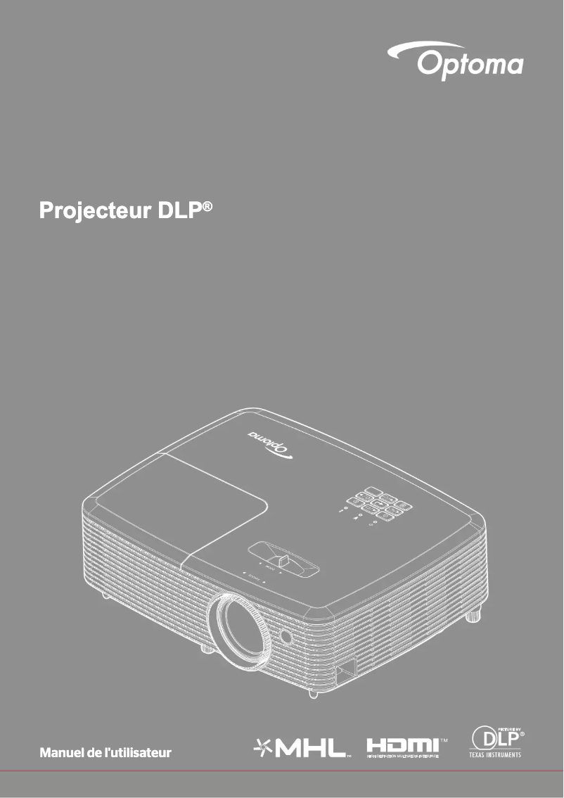 Page 1 of the manual User Manual Optoma DH1009I