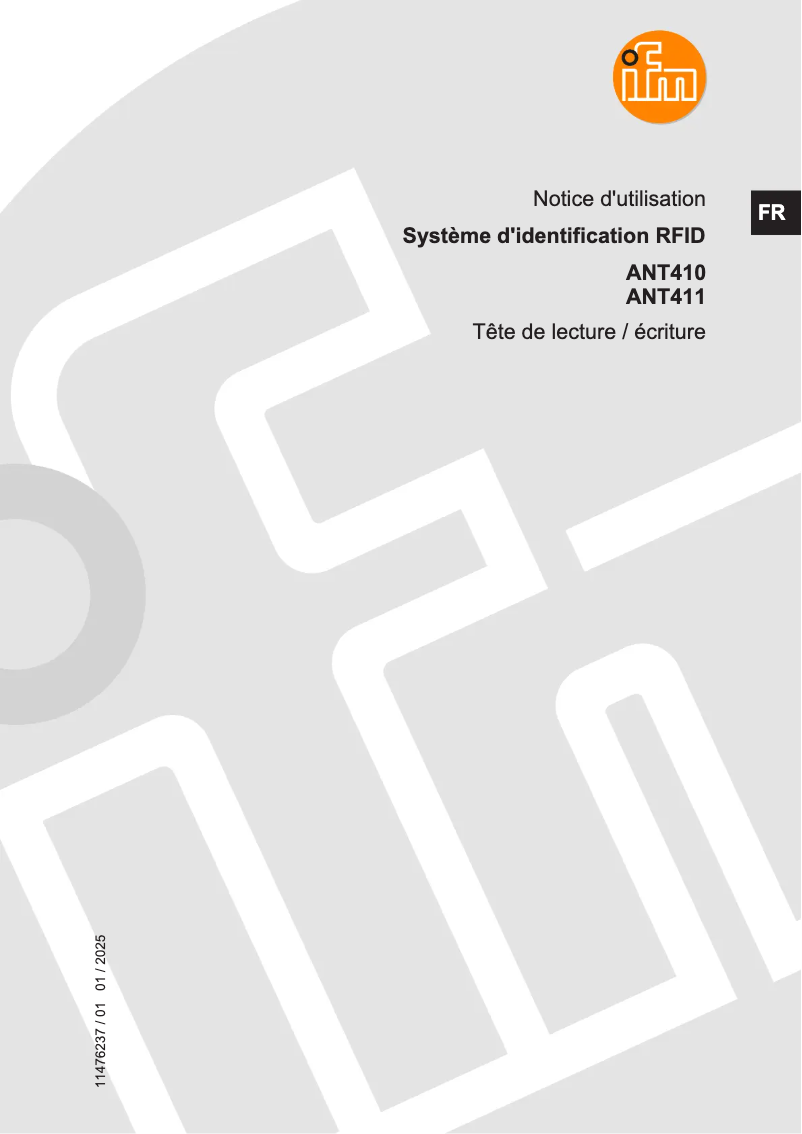 Page 1 of the manual User Manual IFM ANT411