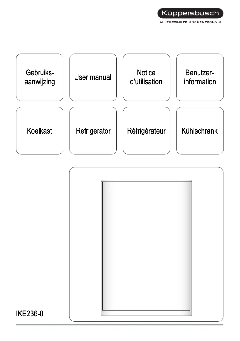 Page 1 of the manual User Manual Küppersbusch IKE 236-0
