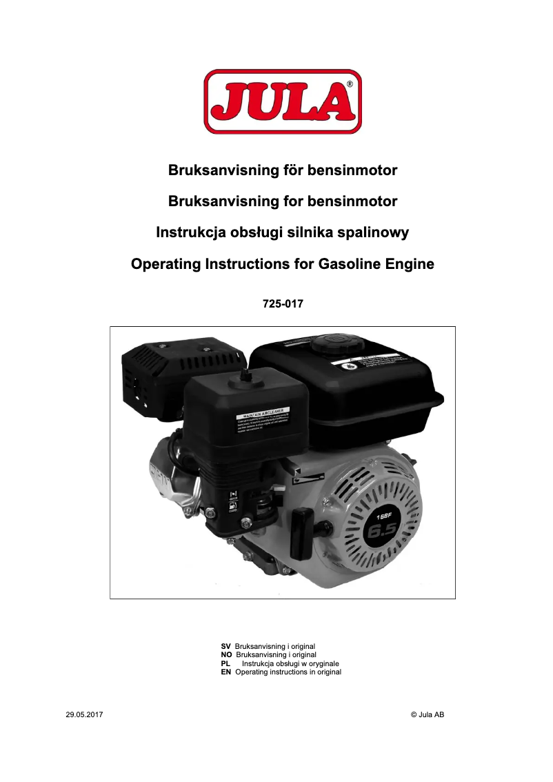 Image de la première page du manuel de l'appareil 725-017