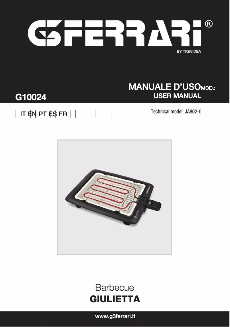 Image de la première page du manuel de l'appareil Giulietta