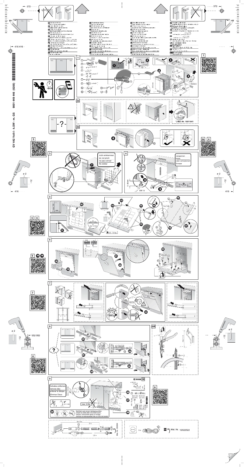 Page 1 of the manual Instructions / Assembly Siemens SR63HX76ME