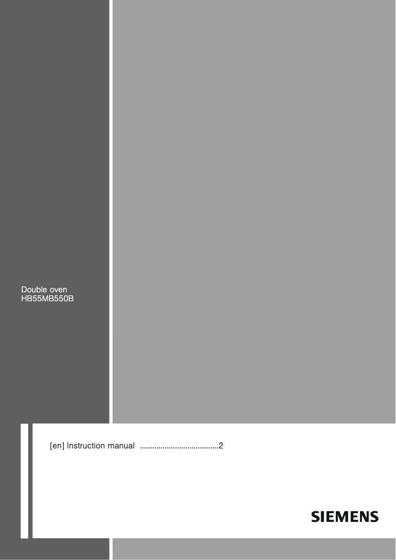 First page image of the manual for HB55MB550B