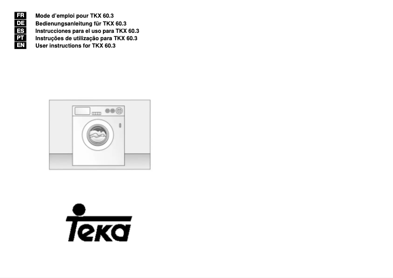 Page 1 of the manual User Manual Teka TKX 60.3