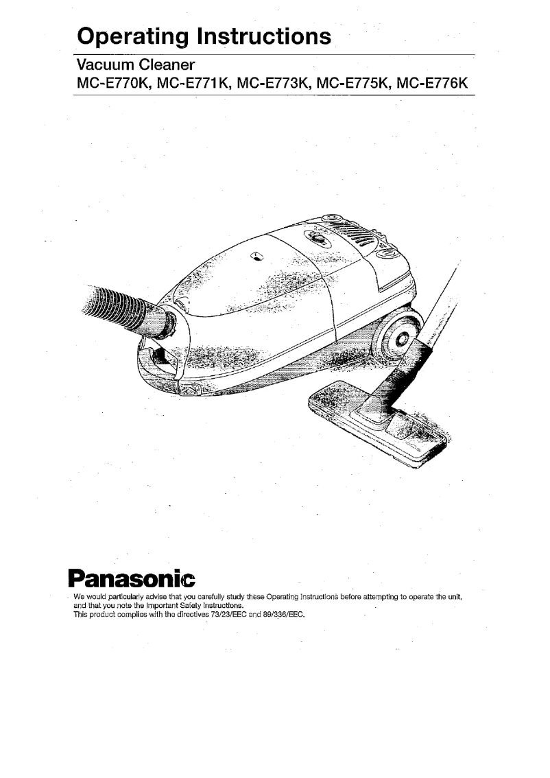 Page 1 of the manual User Manual Panasonic MC-E771