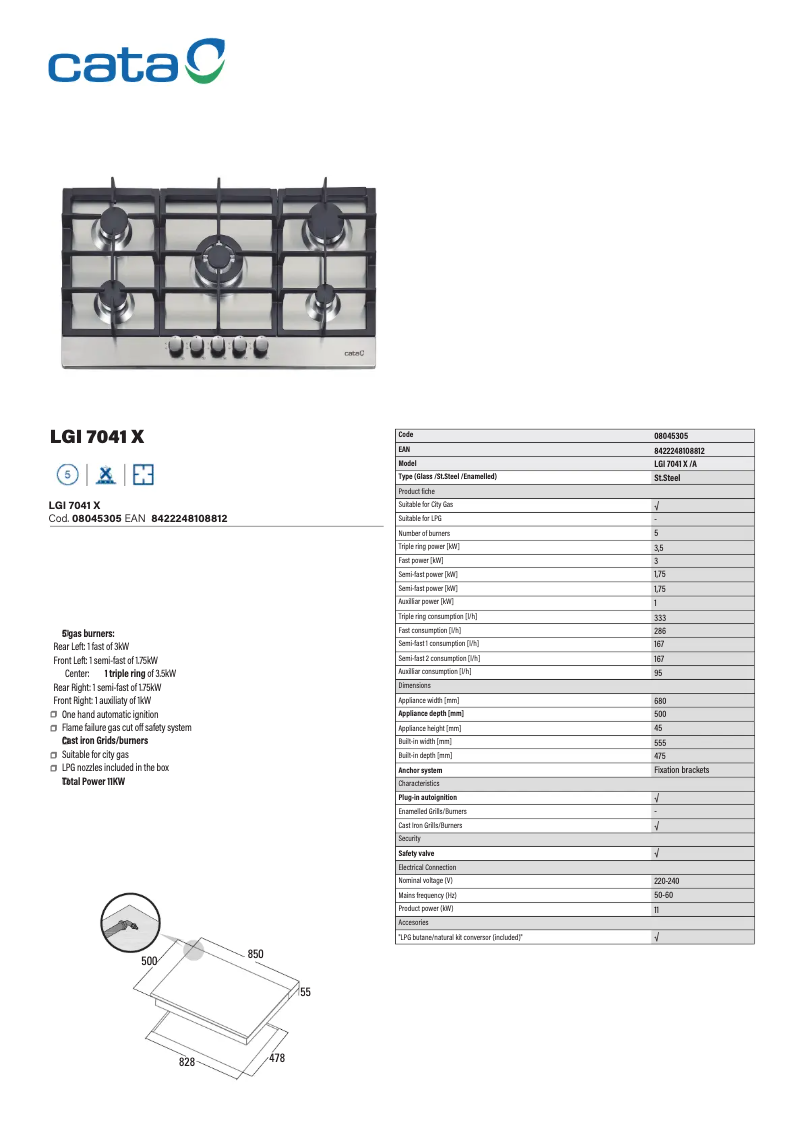First page image of the manual for LGI 9041 X