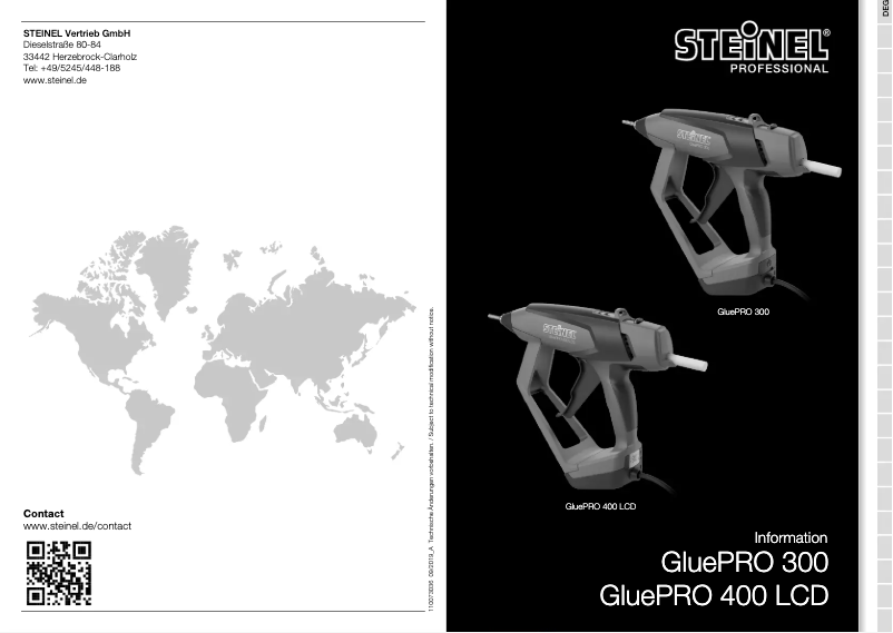 Page 1 of the manual User Manual Steinel GluePRO 300