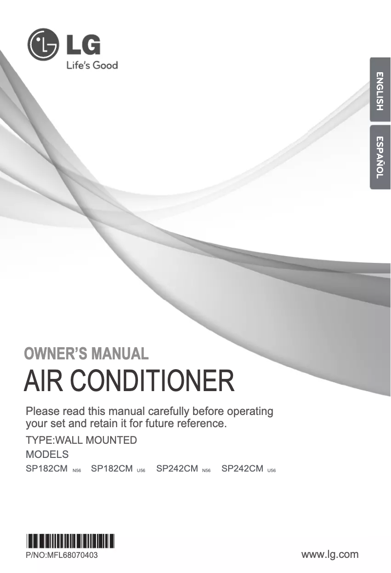 First page image of the manual for SP242CM