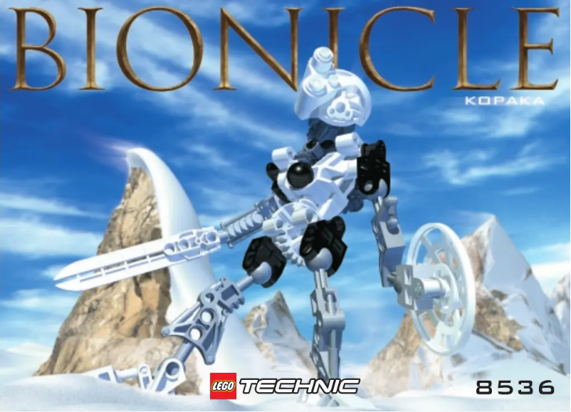 First page image of the manual for Bionicle 8536