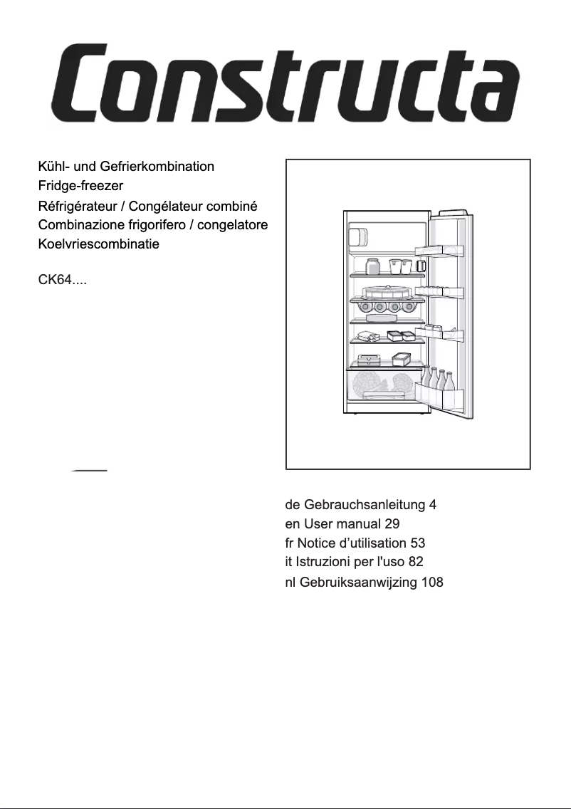 First page image of the manual for CK644KF0