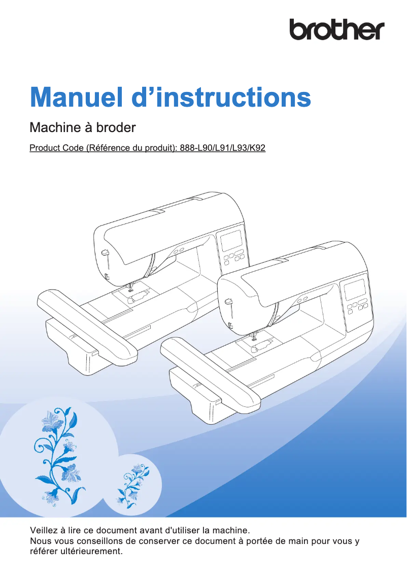 Page 1 of the manual User Manual Brother Innov-is F440E