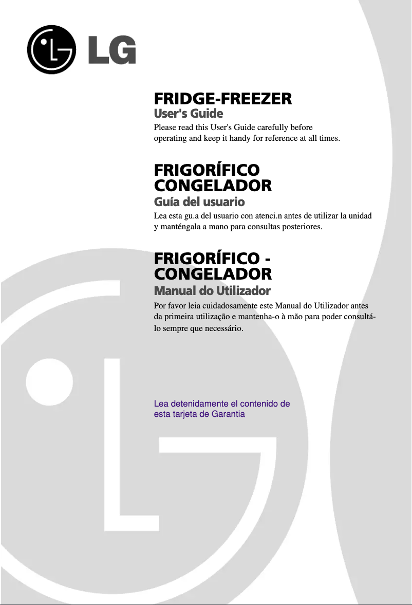 Page 1 of the manual User Manual LG GR4293EX