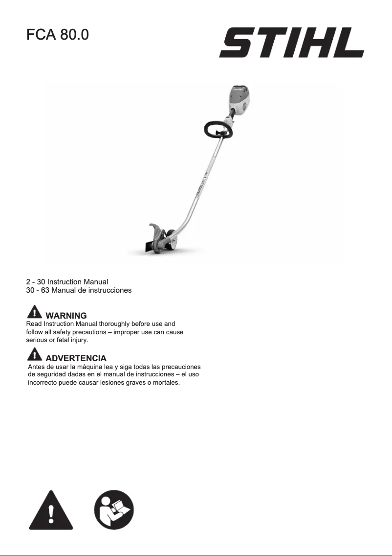 Page 1 of the manual User Manual Stihl FCA 80.0