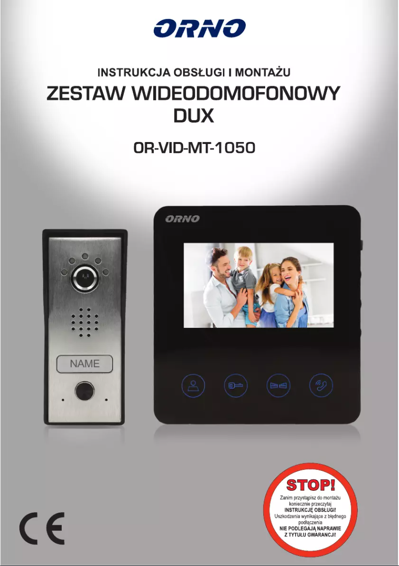 First page image of the manual for OR-VID-MT-1050MV