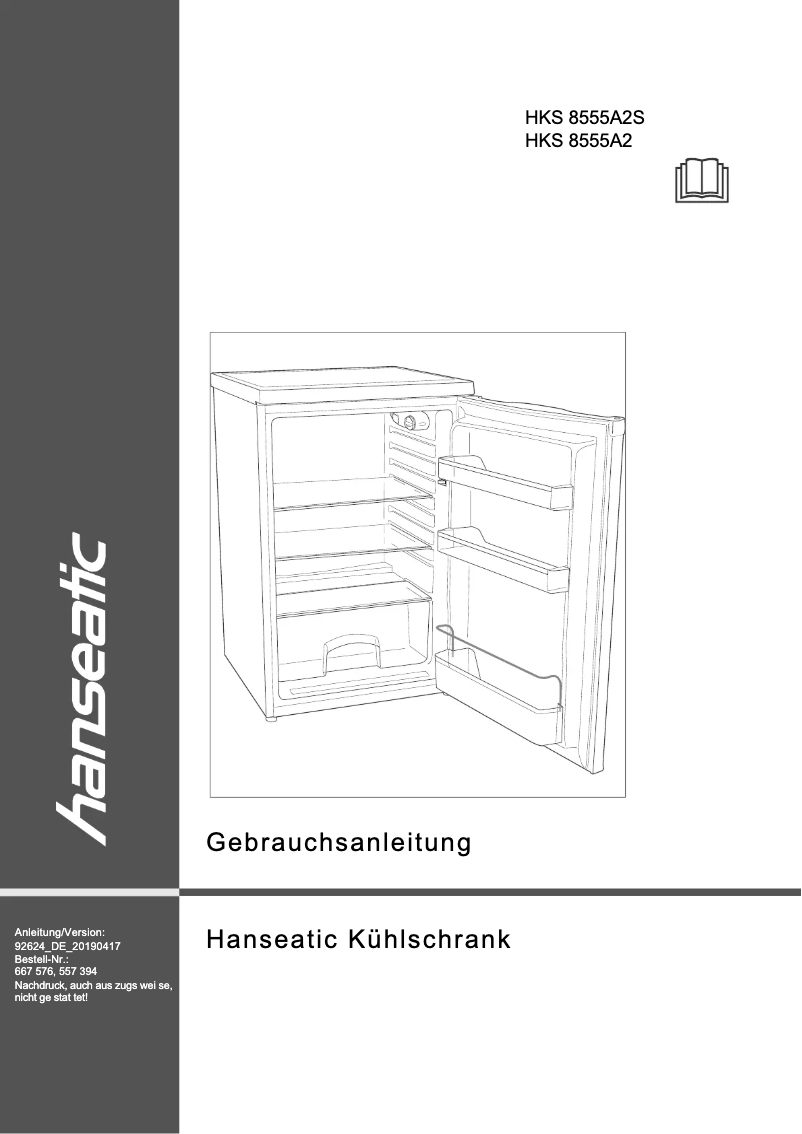 First page image of the manual for HKS8555A2