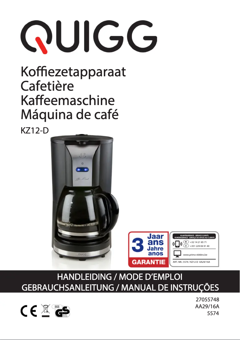 Page 1 of the manual User Manual Primo KZ12