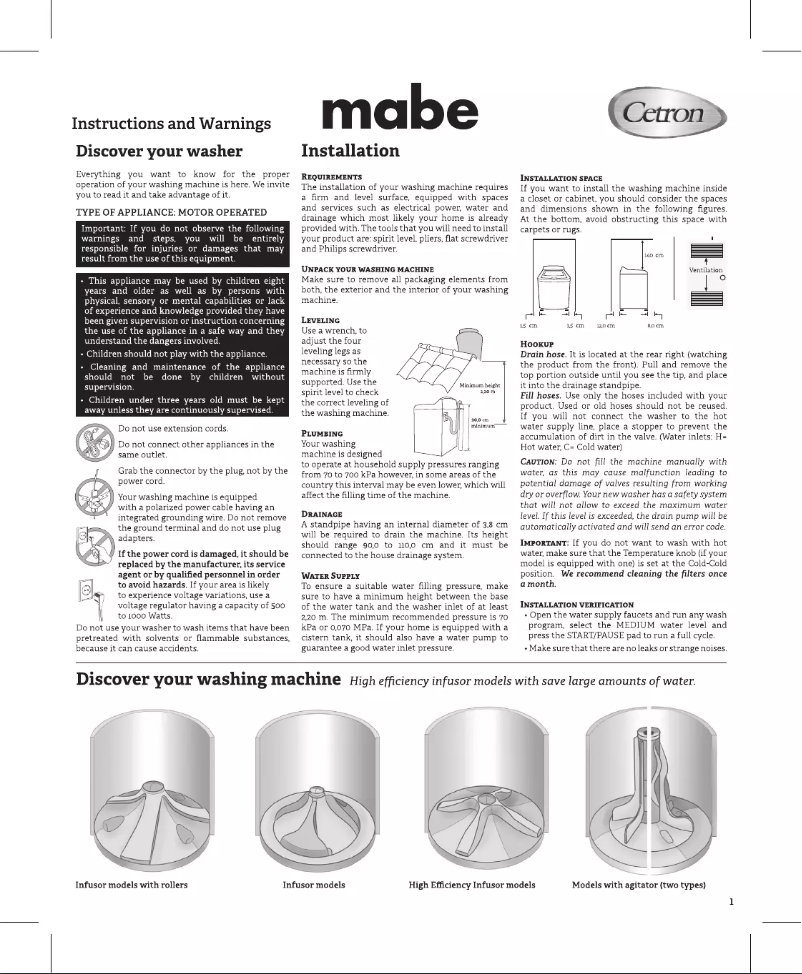 First page image of the manual for LMA79115CBBU